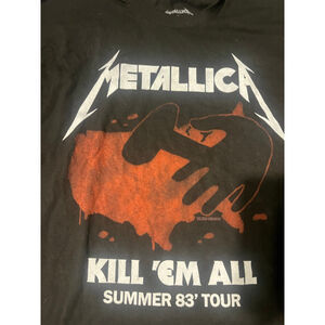 Unisex Metallica Kill 'Em All Summer 83 Tour T-Shirt Black XL